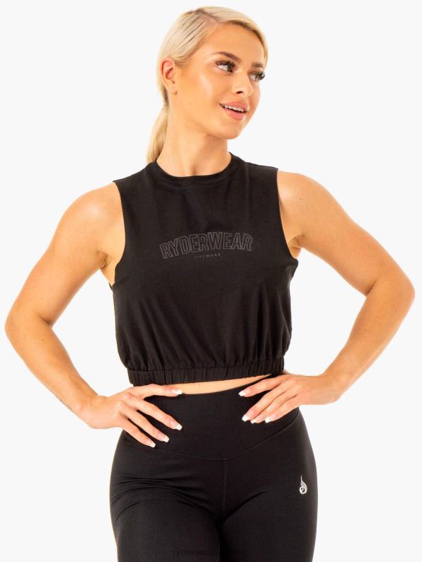 Ryderwear Boxer Muscle Tank Black Women Clothing 4Z2T959