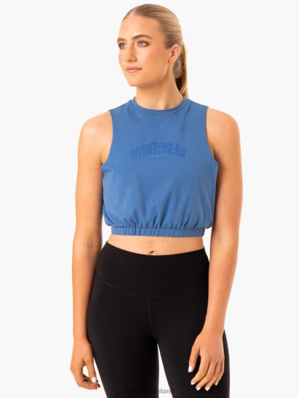Ryderwear Boxer Muscle Tank Blue Women Clothing 4Z2T961