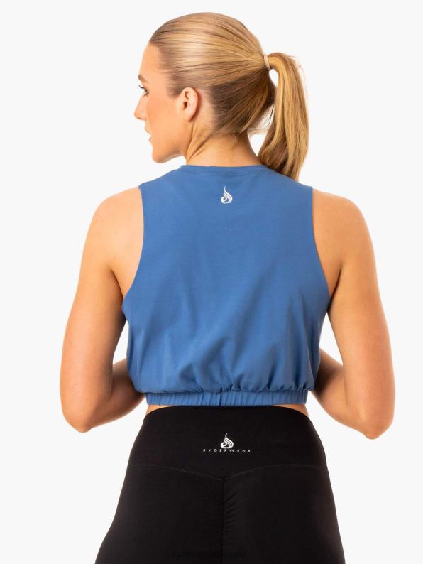 Ryderwear Boxer Muscle Tank Blue Women Clothing 4Z2T961