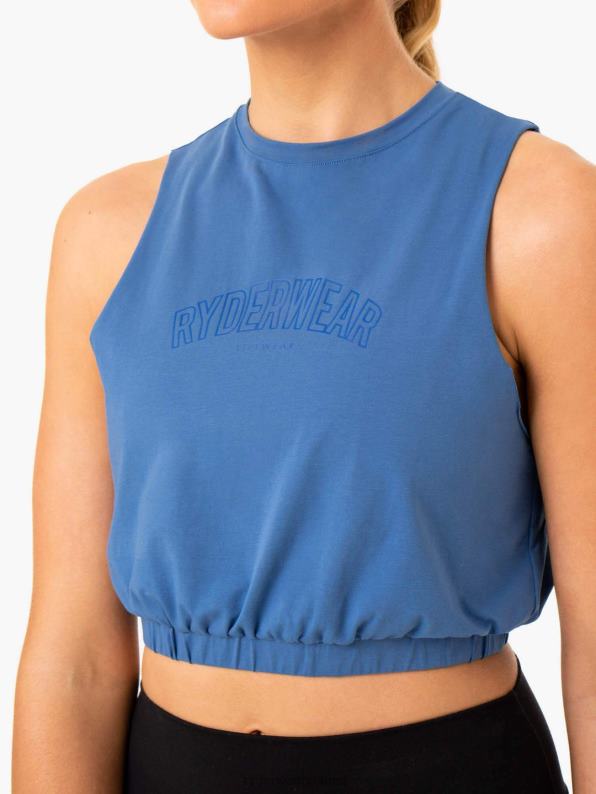Ryderwear Boxer Muscle Tank Blue Women Clothing 4Z2T961