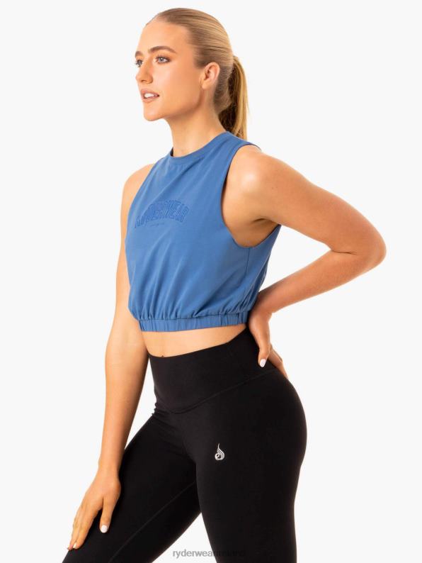 Ryderwear Boxer Muscle Tank Blue Women Clothing 4Z2T961