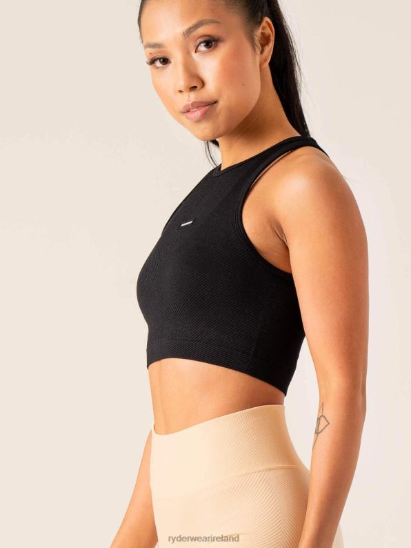 Ryderwear Circuit Rib Seamless Tank Black Women Clothing 4Z2T833