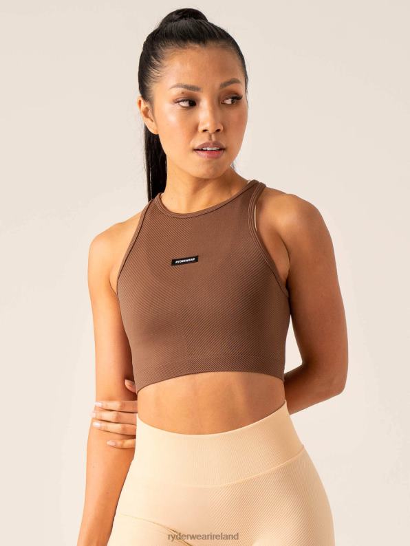 Ryderwear Circuit Rib Seamless Tank Chocolate Women Clothing 4Z2T832