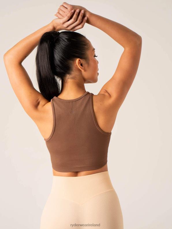 Ryderwear Circuit Rib Seamless Tank Chocolate Women Clothing 4Z2T832