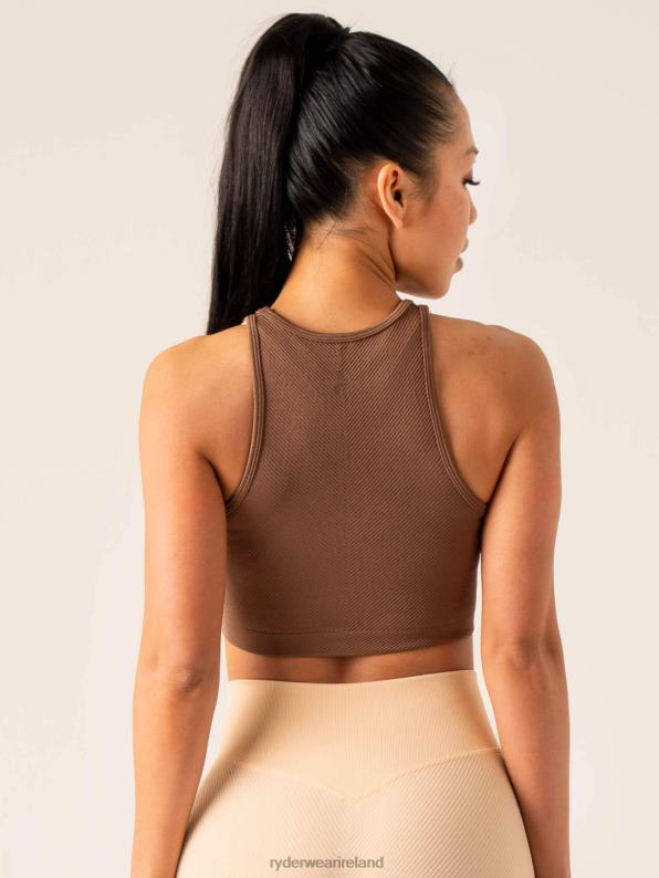 Ryderwear Circuit Rib Seamless Tank Chocolate Women Clothing 4Z2T832