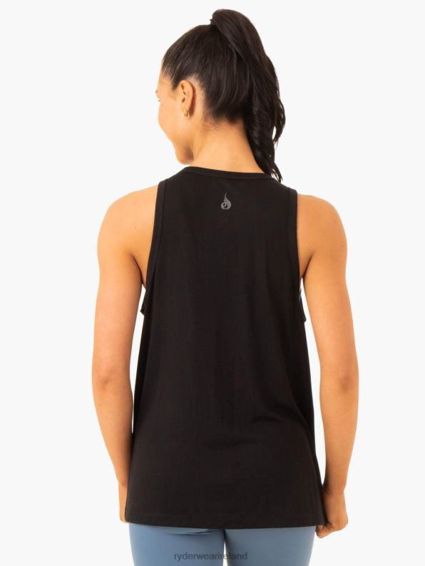 Ryderwear Ease Relaxed Tank Black Women Clothing 4Z2T836