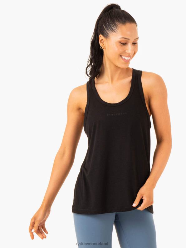 Ryderwear Ease Relaxed Tank Black Women Clothing 4Z2T836