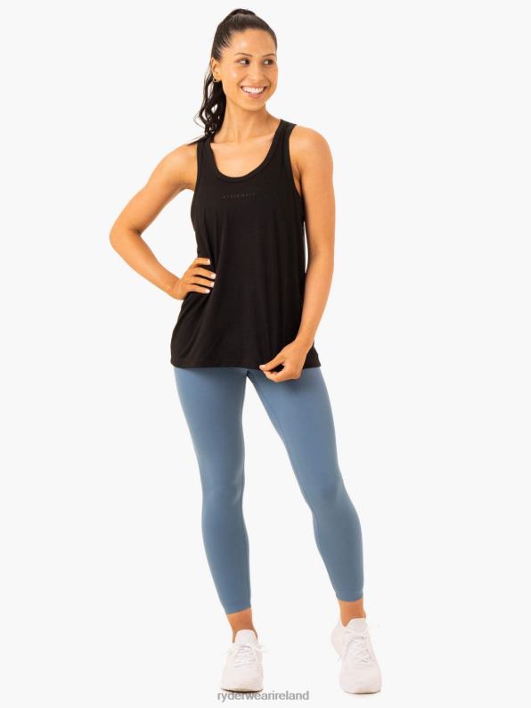 Ryderwear Ease Relaxed Tank Black Women Clothing 4Z2T836