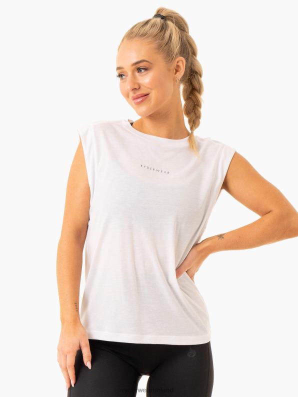 Ryderwear Element Wide Cut Tank White Women Clothing 4Z2T857