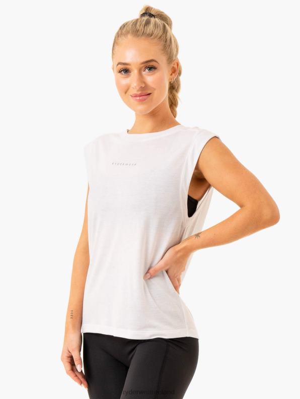 Ryderwear Element Wide Cut Tank White Women Clothing 4Z2T857