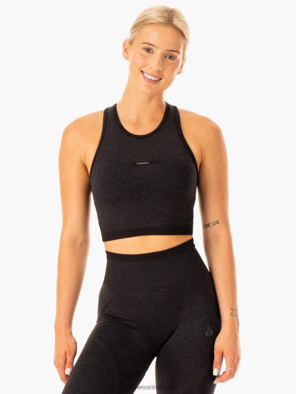 Ryderwear Excel Seamless Tank Black Marl Women Clothing 4Z2T885