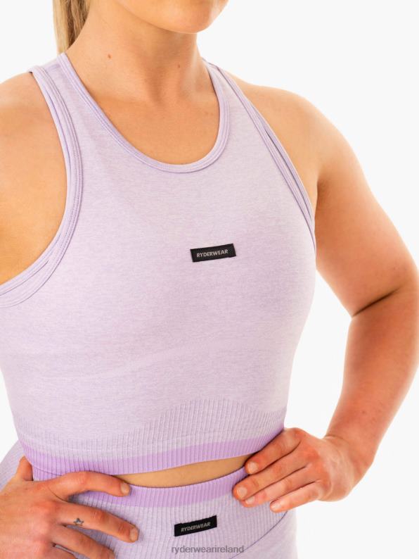 Ryderwear Excel Seamless Tank Lavender Marl Women Clothing 4Z2T883