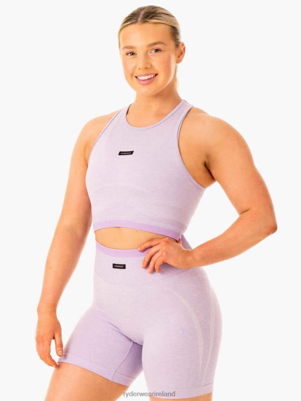 Ryderwear Excel Seamless Tank Lavender Marl Women Clothing 4Z2T883