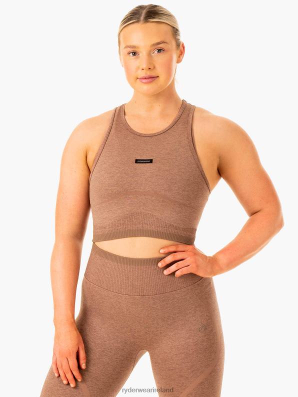 Ryderwear Excel Seamless Tank Mocha Marl Women Clothing 4Z2T882