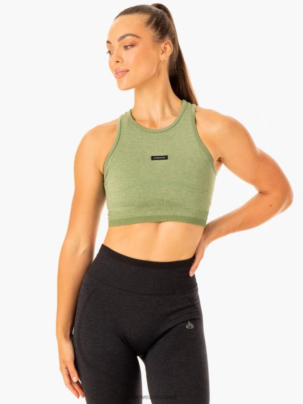 Ryderwear Excel Seamless Tank Moss Green Marl Women Clothing 4Z2T881