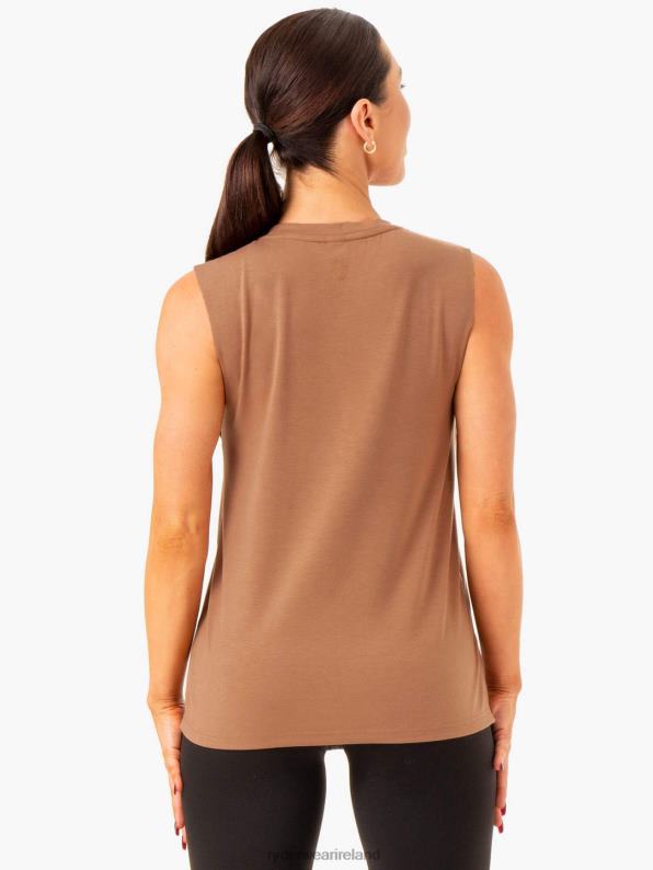 Ryderwear Foundation Muscle Tank Mocha Women Clothing 4Z2T933