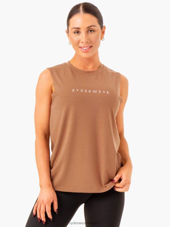Ryderwear Foundation Muscle Tank Mocha Women Clothing 4Z2T933