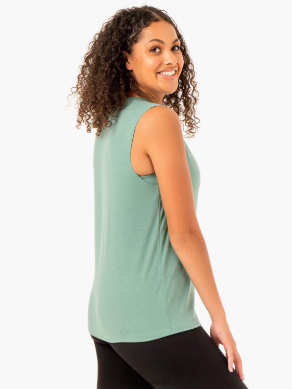 Ryderwear Foundation Muscle Tank Sage Women Clothing 4Z2T931
