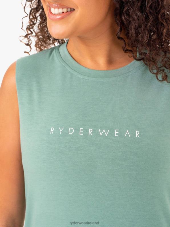 Ryderwear Foundation Muscle Tank Sage Women Clothing 4Z2T931