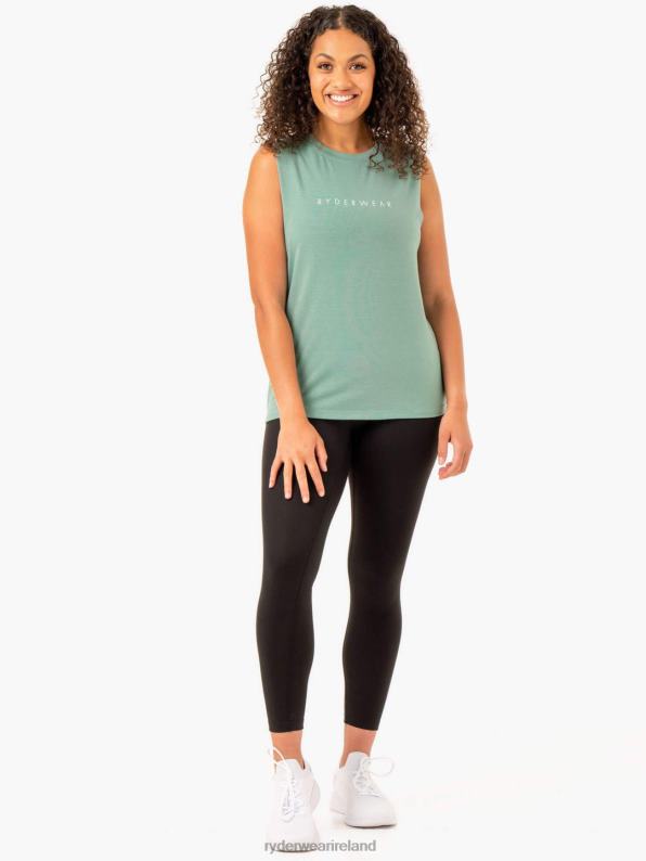 Ryderwear Foundation Muscle Tank Sage Women Clothing 4Z2T931