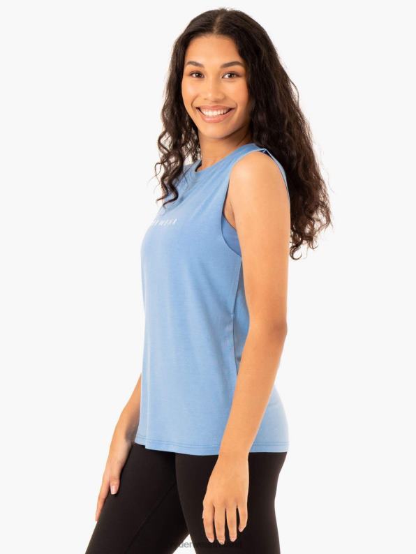 Ryderwear Foundation Muscle Tank Sky Blue Women Clothing 4Z2T932