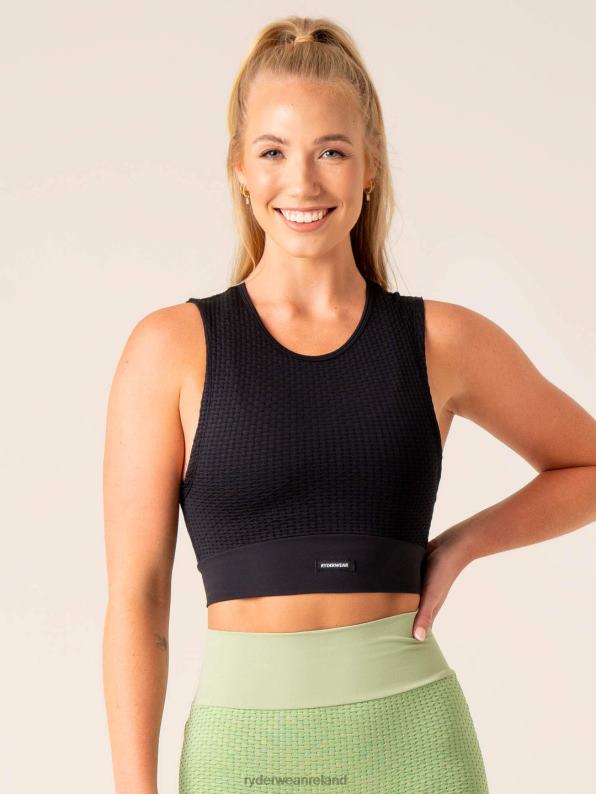 Ryderwear Honeycomb Seamless Tank Black Women Clothing 4Z2T820