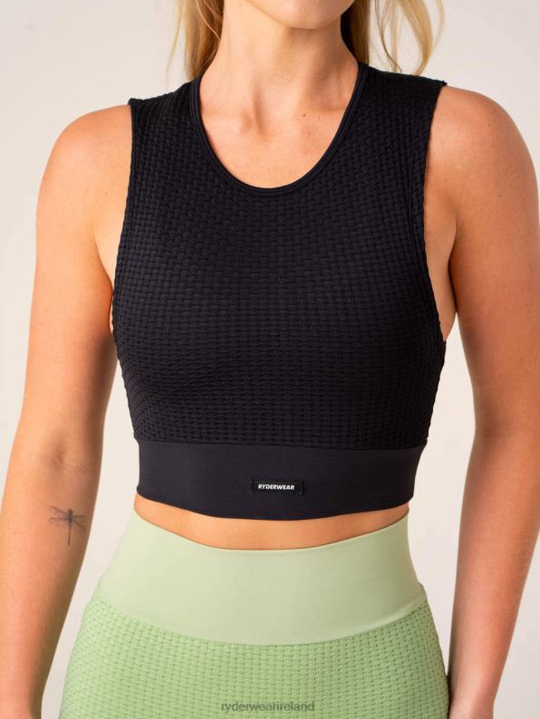 Ryderwear Honeycomb Seamless Tank Black Women Clothing 4Z2T820