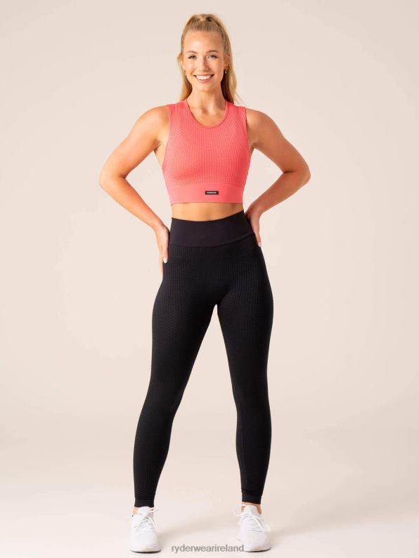 Ryderwear Honeycomb Seamless Tank Coral Pink Women Clothing 4Z2T817