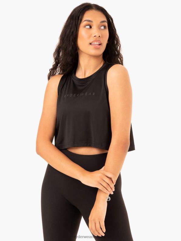 Ryderwear Hybrid Muscle Tank Black Women Clothing 4Z2T983