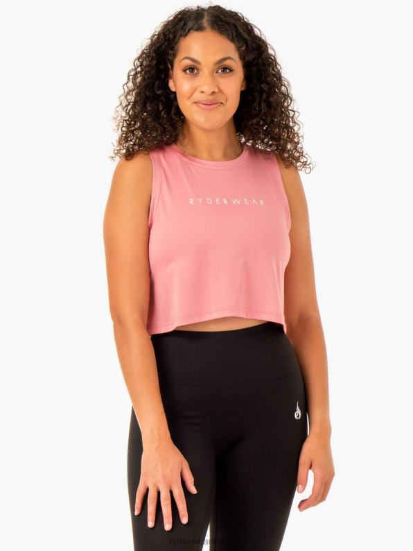 Ryderwear Hybrid Muscle Tank Blush Pink Women Clothing 4Z2T928
