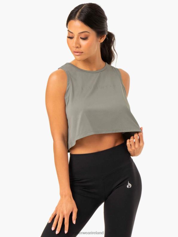 Ryderwear Hybrid Muscle Tank Khaki Women Clothing 4Z2T986