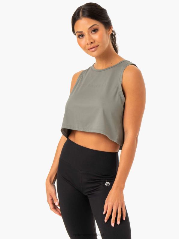 Ryderwear Hybrid Muscle Tank Khaki Women Clothing 4Z2T986