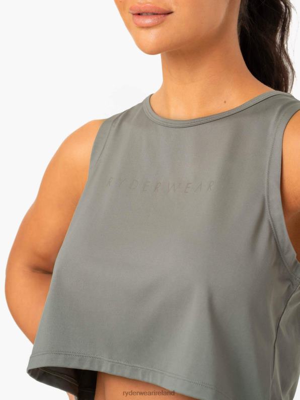 Ryderwear Hybrid Muscle Tank Khaki Women Clothing 4Z2T986