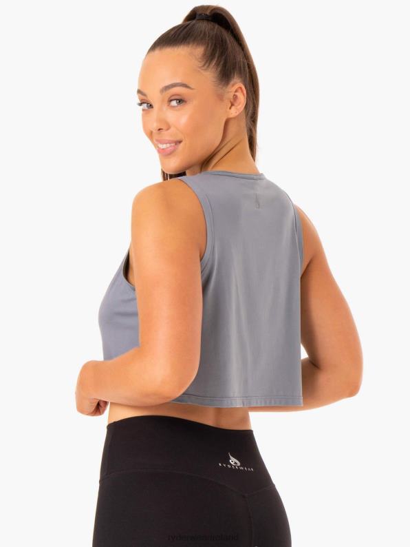 Ryderwear Hybrid Muscle Tank Steel Blue Women Clothing 4Z2T985