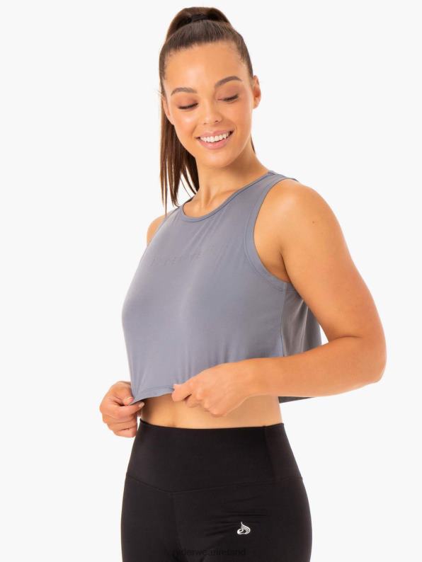 Ryderwear Hybrid Muscle Tank Steel Blue Women Clothing 4Z2T985