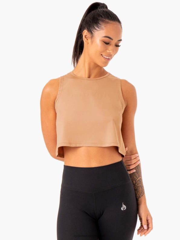 Ryderwear Hybrid Muscle Tank Tan Women Clothing 4Z2T988