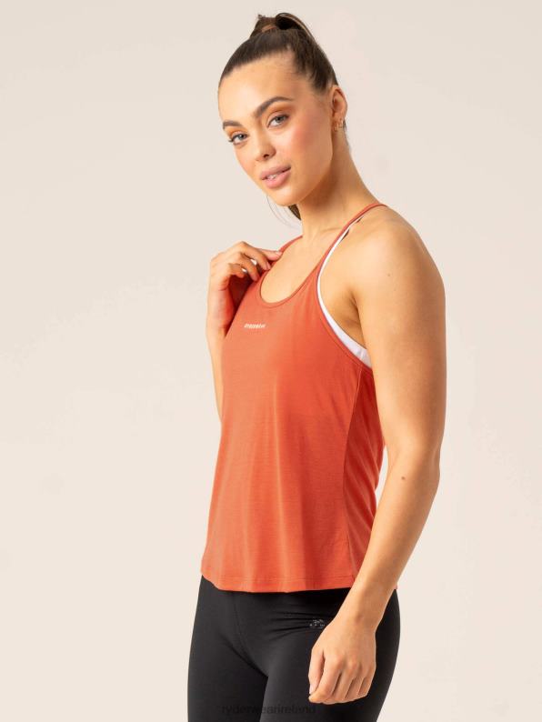 Ryderwear Intensity Relaxed Tank Terracotta Women Clothing 4Z2T813