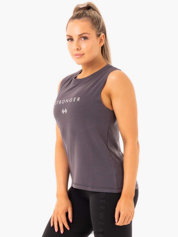 Ryderwear Ladies Baller Tank Charcoal Women Clothing 4Z2T1102