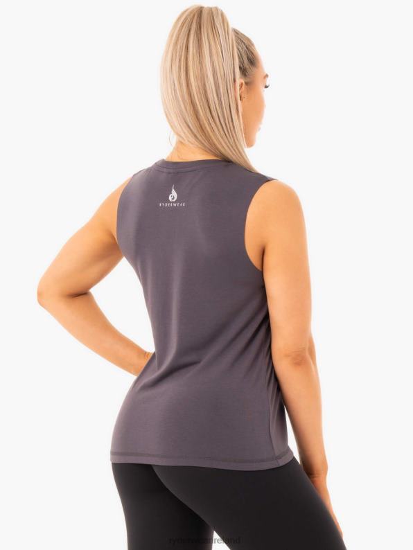Ryderwear Ladies Baller Tank Charcoal Women Clothing 4Z2T1102