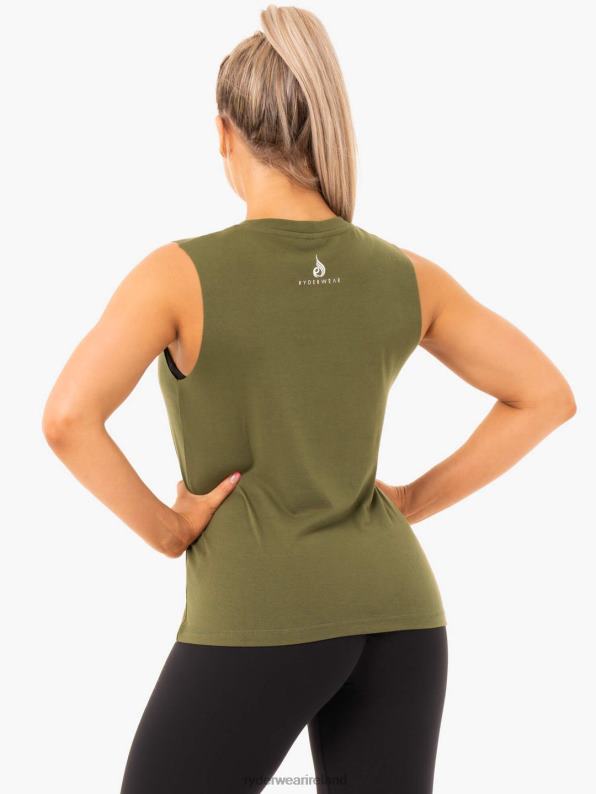 Ryderwear Ladies Baller Tank Khaki Women Clothing 4Z2T1101