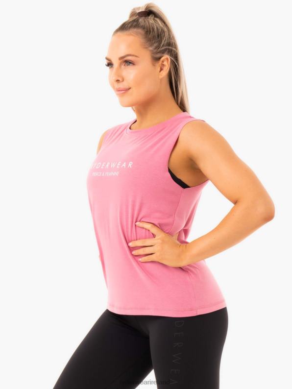 Ryderwear Ladies Baller Tank Pink Women Clothing 4Z2T1100