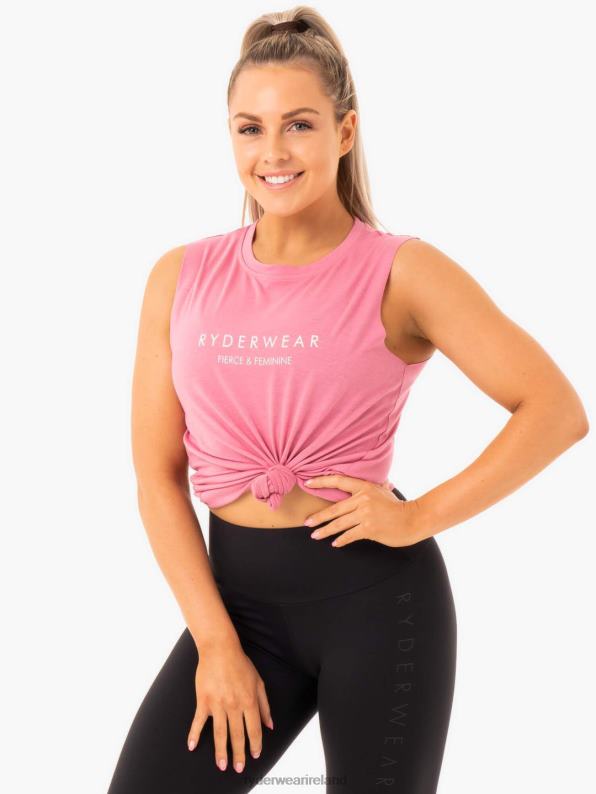 Ryderwear Ladies Baller Tank Pink Women Clothing 4Z2T1100