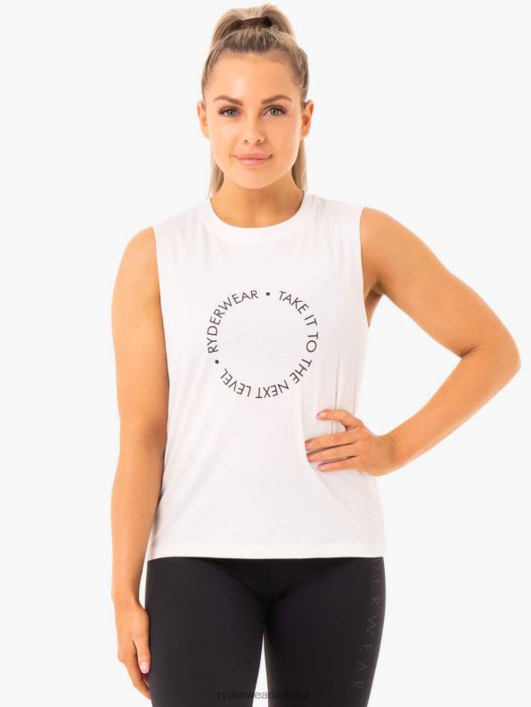 Ryderwear Ladies Baller Tank White Women Clothing 4Z2T1103