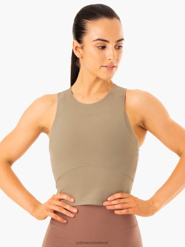 Ryderwear Nkd Refine Tank Khaki Women Clothing 4Z2T913