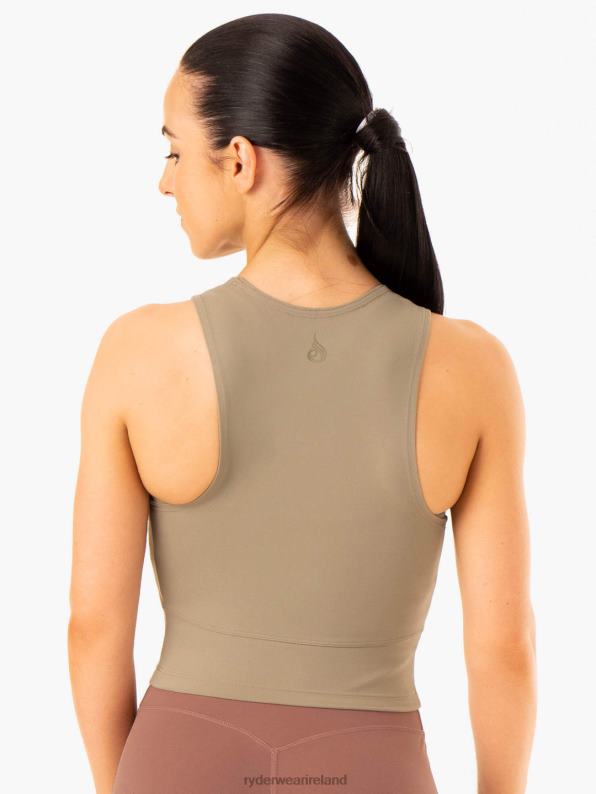 Ryderwear Nkd Refine Tank Khaki Women Clothing 4Z2T913