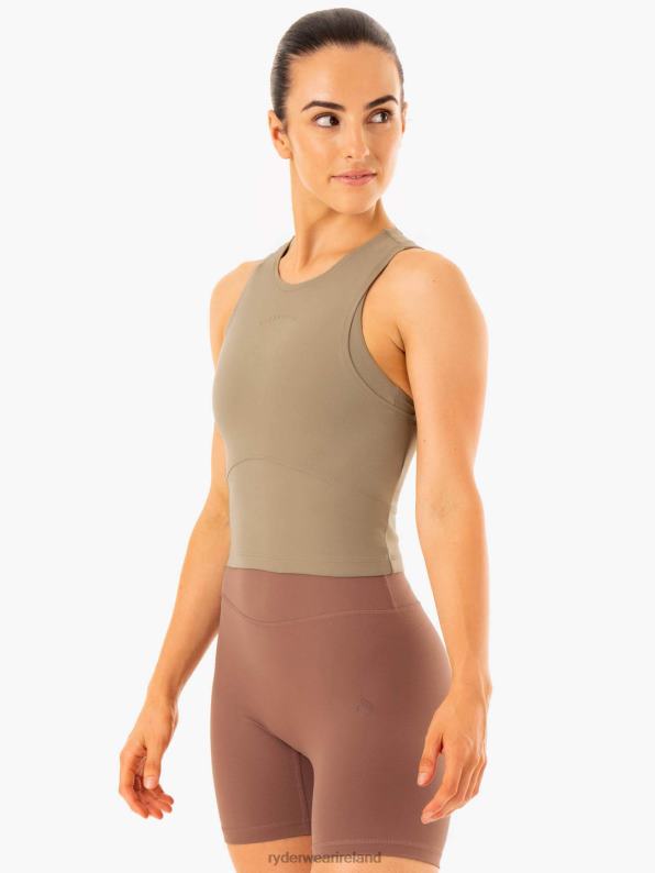 Ryderwear Nkd Refine Tank Khaki Women Clothing 4Z2T913