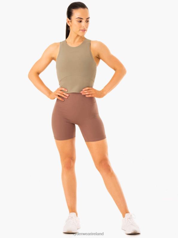 Ryderwear Nkd Refine Tank Khaki Women Clothing 4Z2T913