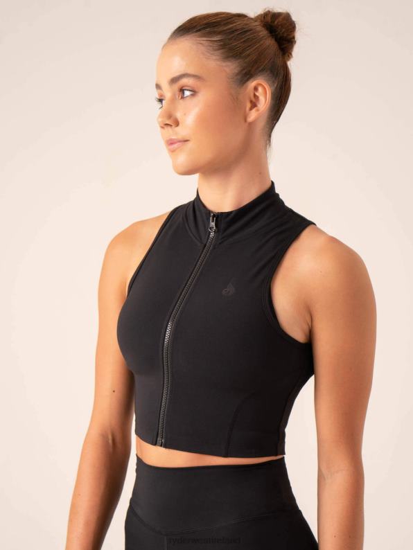 Ryderwear Nkd Zip Tank Black Women Clothing 4Z2T771