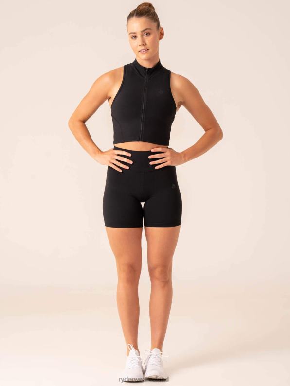 Ryderwear Nkd Zip Tank Black Women Clothing 4Z2T771