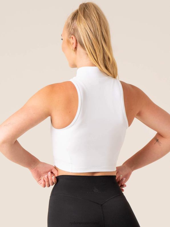 Ryderwear Nkd Zip Tank White Women Clothing 4Z2T769